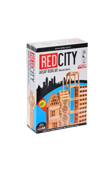 Akıl Oyunları  Redcity Oyunu Ahşap Bloklar