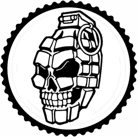 El Bombası Kuru Kafa Tasarım Sticker 30 x 30 cm