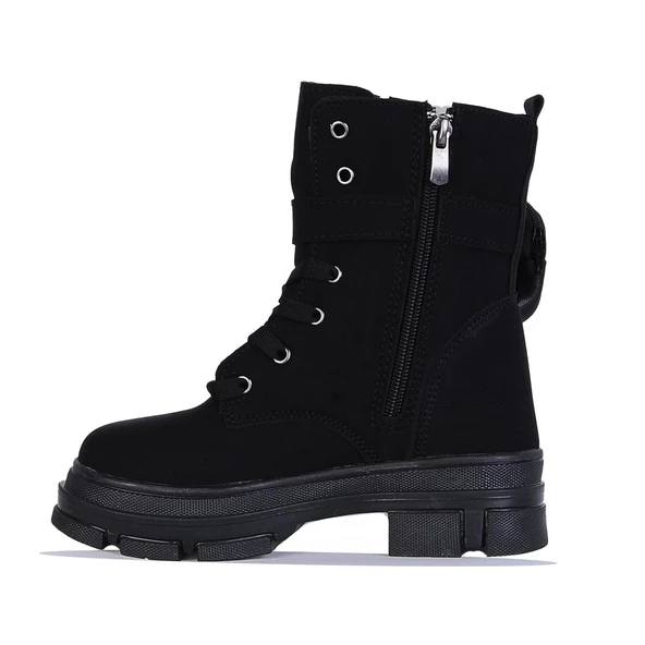 Twingo 7640 Siyah Zümrüt Kışlık Kız Çocuk Kürklü Bot - Resim 3