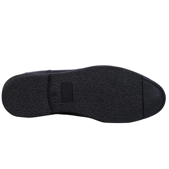 Burç 0789 Siyah Hakiki Deri Erkek Fermuarlı Kışlık Bot - Resim 4