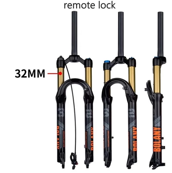 BOLANY Kashima 29" Jant Havalı Kilitlenebilir Bisiklet Maşası 1-1/8 QR Amortisörlü Maşa Siyah - 6