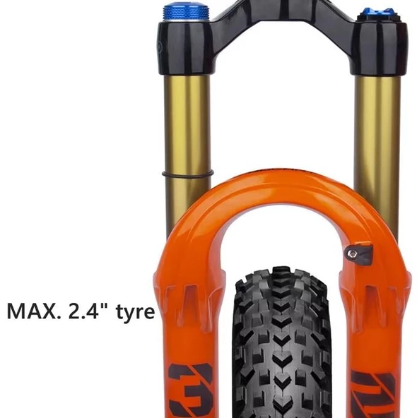 BOLANY Kashima 29" Jant Havalı Kilitlenebilir Bisiklet Maşası 1-1/8 QR Amortisörlü Maşa Turuncu - 5