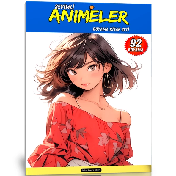 Sevimli Animeler Boyama Kitap Seti (92 Süper BOYAMA)