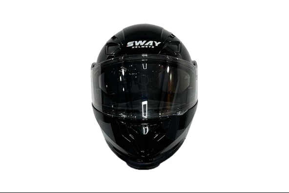 KASK SWAY 926 PARLAK SİYAH ÇENE AÇILIR - 2