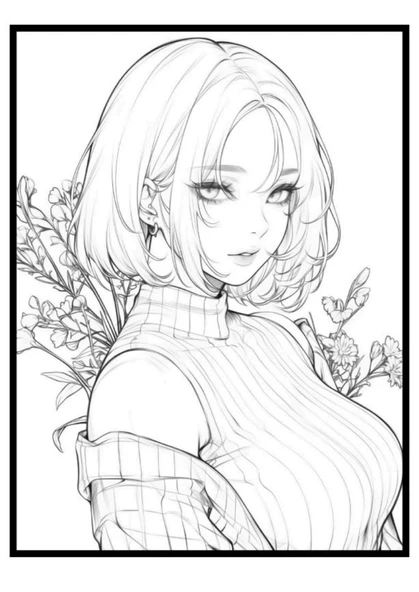 Sevimli Animeler Boyama Kitap Seti (92 Süper BOYAMA) - 6