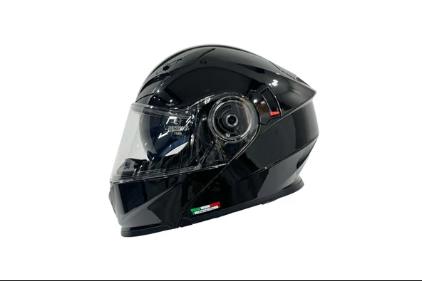 KASK SWAY 926 PARLAK SİYAH ÇENE AÇILIR