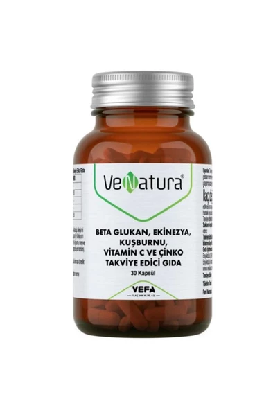 Venatura Beta Glukan, Ekinezya, Kuşburnu, Vitamin C, Çinko 30 Kapsül