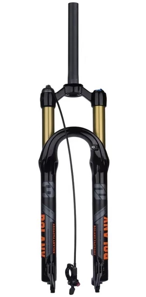BOLANY Kashima 27,5" Jant Havalı Kilitlenebilir Bisiklet Maşası 1-1/8 QR Amortisörlü Maşa Siyah - 5