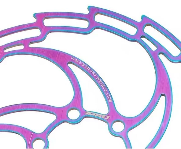 PRO 160 mm Bukalemun Rotor Bisiklet Disk Fren Rotoru 160mm 6 Vida MTB Ultra Hafif Rainbow Rotor - 2