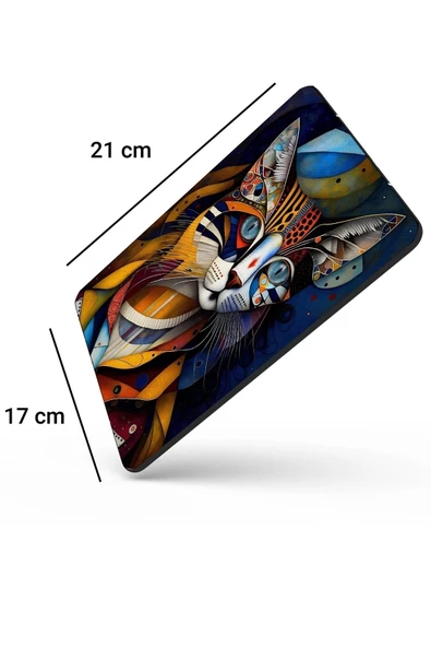 SonicTouch Dragon Li Kedi Figürlü Rengarenk Kaydırmaz Gaming Oyuncu Dikişsiz Mouse Pad/Ped 17x21cm - 2