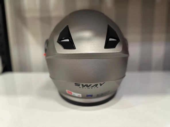 KASK SWAY 926 MAT TİTANYUM ÇENE AÇILIR - 5