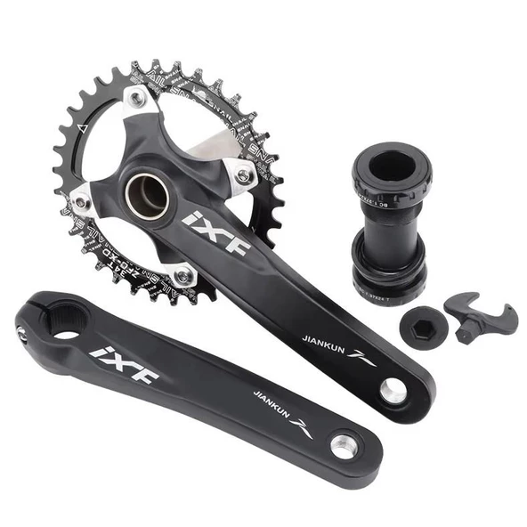 İXF 32T Tek Yaprak Aynakol Seti Göbek+Aynakol+Yaprak 104 BCD bisiklet krank Seti - 2