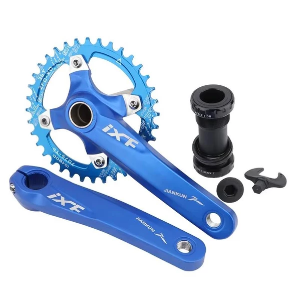 İXF 32T Tek Yaprak Aynakol Seti Göbek+Aynakol+Yaprak 104 BCD bisiklet krank Seti - 5