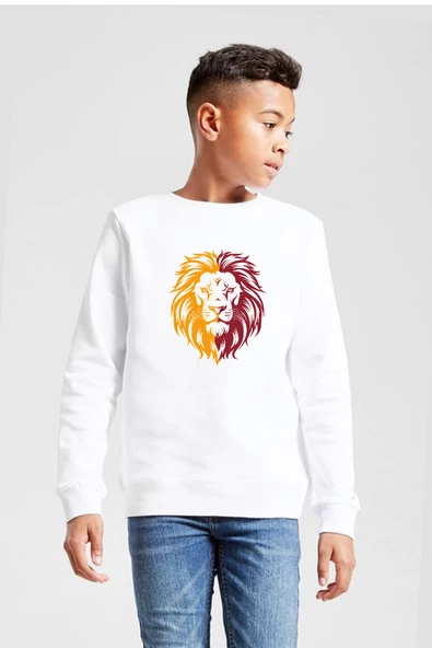Sarı Kırmızı Leon Beyaz Çocuk 2ip Sweatshirt