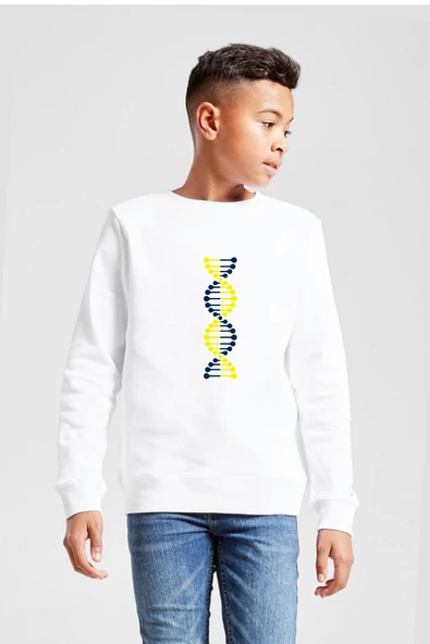 Sarı Lacivert Dna Beyaz Çocuk 2ip Sweatshirt