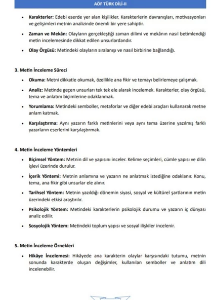 AÖF Türk Dili 1-2 Yardımcı Kitap - 5