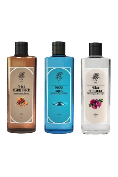 Rebul Kolonya Aqua 250 ml Dark Spıce 250 ml Bouquet 250 ml