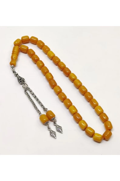 Çubuk Sıkma Kehribar Tesbih - Kapsül Kesim - 9mm/11mm - No. 1 - Resim 7