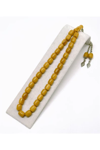 Çubuk Sıkma Kehribar Tesbih - Kapsül Kesim - 9mm/11mm - No. 1 - Resim 3