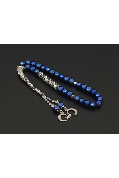 Kişiye Özel Isimli - Mavi Hematit - Doğal Taş Tesbih - 4