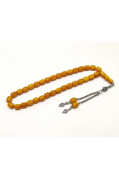 Çubuk Sıkma Kehribar Tesbih - Kapsül Kesim - 9mm/11mm - No. 1 - Resim 5