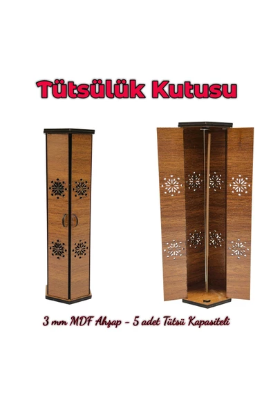 3 mm MDF Ahşap Tütsülük Kutusu - Özel Tasarım