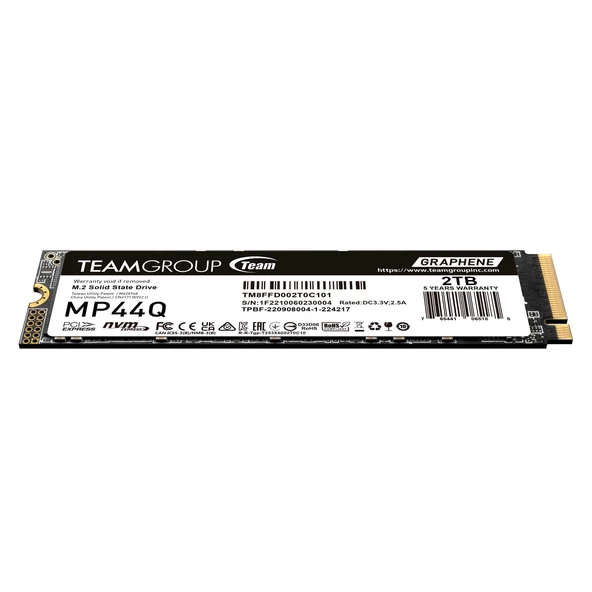 Team MP44Q 2TB Gen4x4 7400/6500MB/s NVMe PCIe M.2 SSD Disk TM8FFD002T0C101 - 2