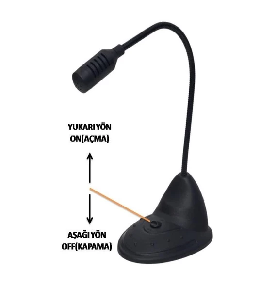 Cg İthalat Yin Wei Siyah Mikrofon Masaüstü Pc Laptop Bilgisayar Uyumlu Aç-kapa Mikrofon - 2