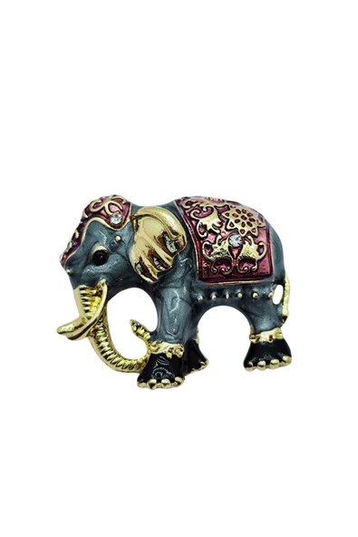 Otantik Fil Figürlü Broş - Resim 3