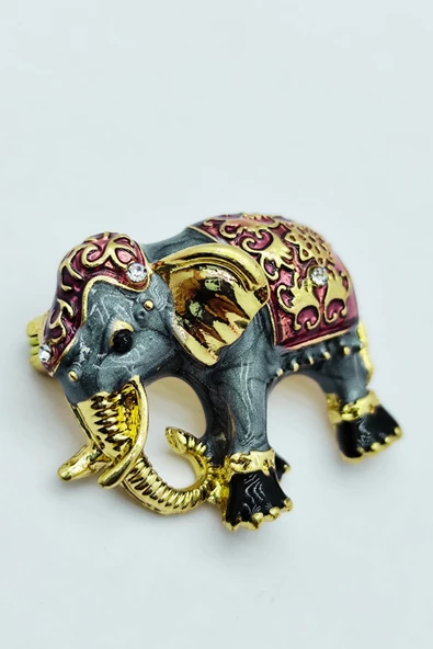 Otantik Fil Figürlü Broş ürün görseli 1