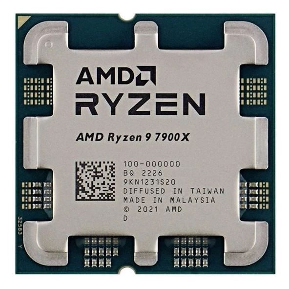 AMD RYZEN 9 7900X 78MB 12çekirdekli O/B UHD AM5 170w Kutusuz+Fansız ürün görseli