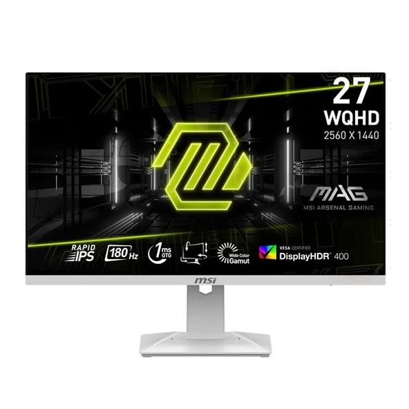 MSI 27" FLAT RAPID IPS MAG 274QRFW 1MS 180HZ HDMI-DP GAMING MONİTÖR 2560X1440 BEYAZ ürün görseli