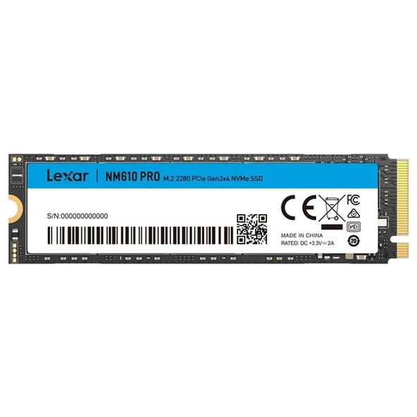 LEXAR 2TB LNM610 PRO LNM610P002T-RNNNG 3300-2600MB/s M2 NVME GEN4 DİSK - 1
