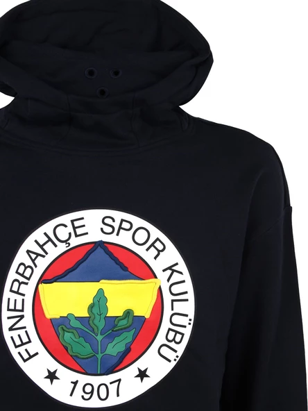 Fenerbahçe Orijinal Lisanslı Logolu Lacivert Kapüşonlu Sweat - 3