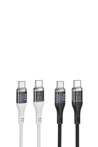 Hoco U115 1.2M 100W Type-C to Type-C Şarj Data Kablosu - 9