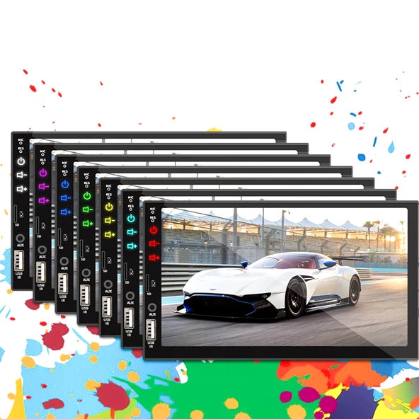7 INCH CAR 2-DIN MP5 PLAYER CAR PLAY MEKANİKSİZ DOUBLE OTO TEYP (4434) - 3