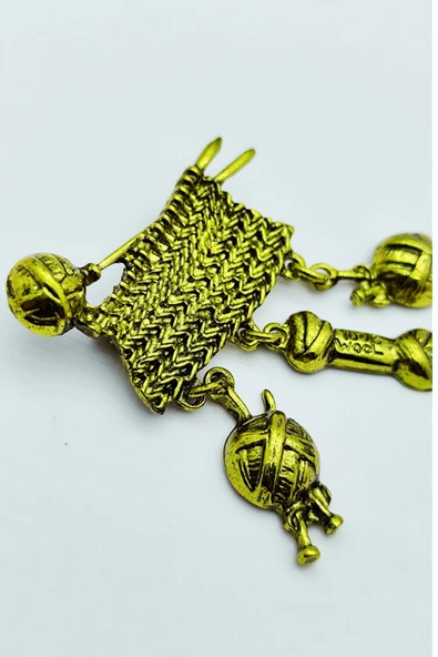 Zarif Örgü Sanatı Broşu - Resim 2