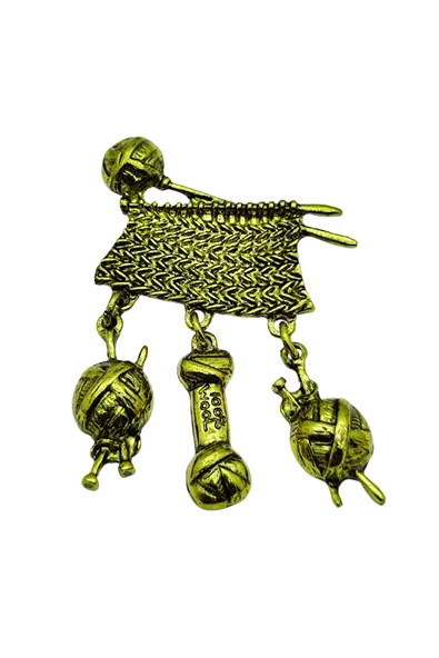 Zarif Örgü Sanatı Broşu - Resim 3