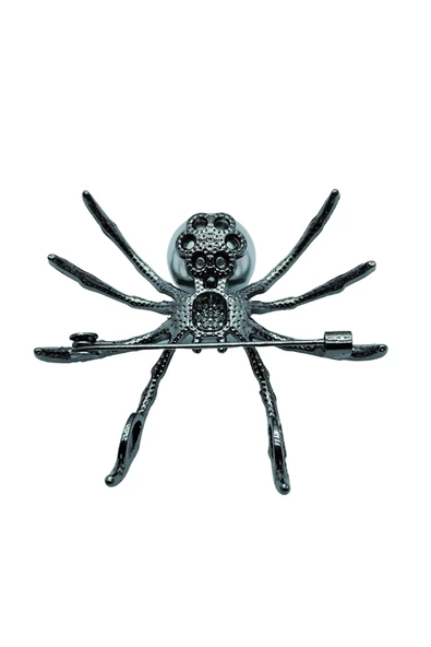 İnci Dokunuşlu Örümcek Broş ve Kolye Ucu - 4