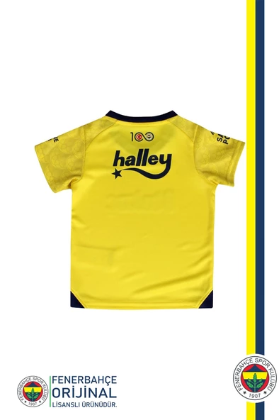 Fenerbahçe Orijinal Lisanslı 23-24 Sarı Çocuk Forma Set Hediyelik Ahşap Kutulu - 6