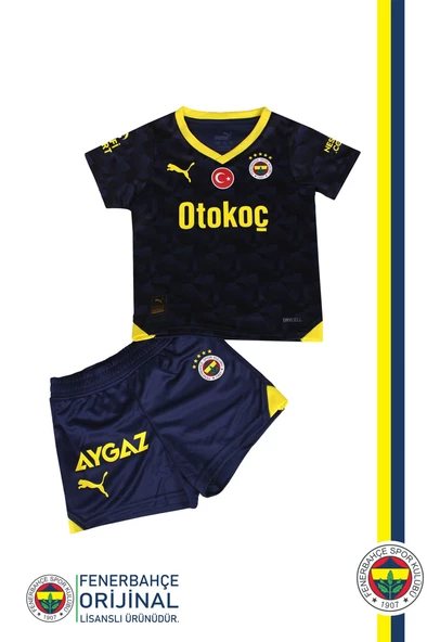 Fenerbahçe Orijinal Lisanslı 23-24 Lacivert Çocuk Forma Set