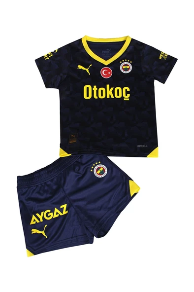 Fenerbahçe Orijinal Lisanslı 23-24 Lacivert Çocuk Forma Set Hediyelik Ahşap Kutulu - 5