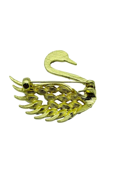 Işıltılı Kuğu Broşu - Resim 3