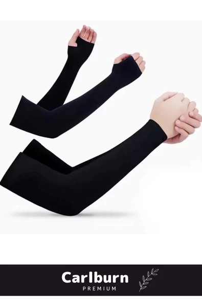 Yüksek Kaliteli Kumaş Ter Emici Motorsiklet Düz Desen Şık RahatUzun Kollu UV Koruyucu Kol Kılıfı - 2