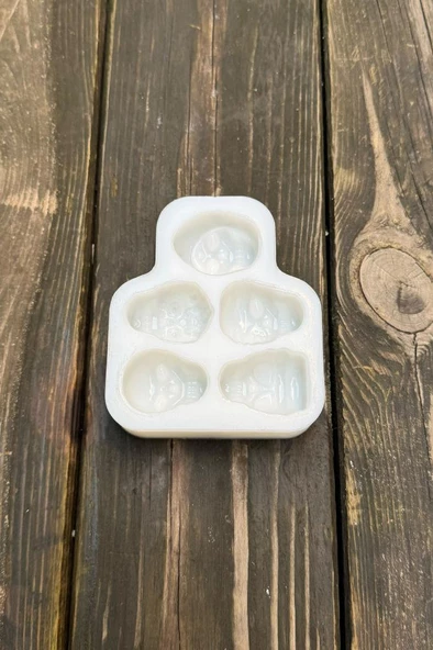 Kuru Kafa Beşli Silikon Mum Kalıbı - Resim 7