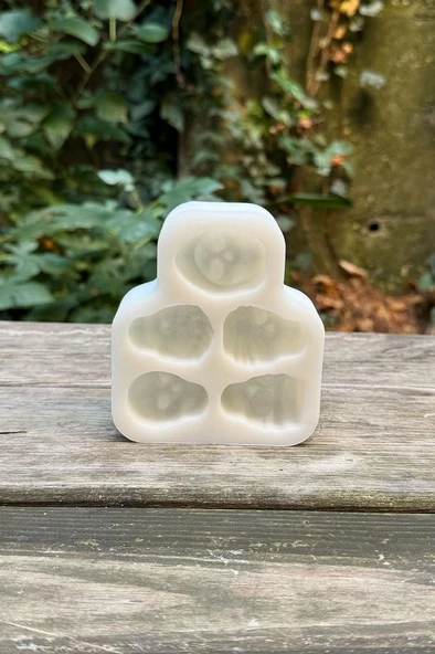 Kuru Kafa Beşli Silikon Mum Kalıbı - Resim 6