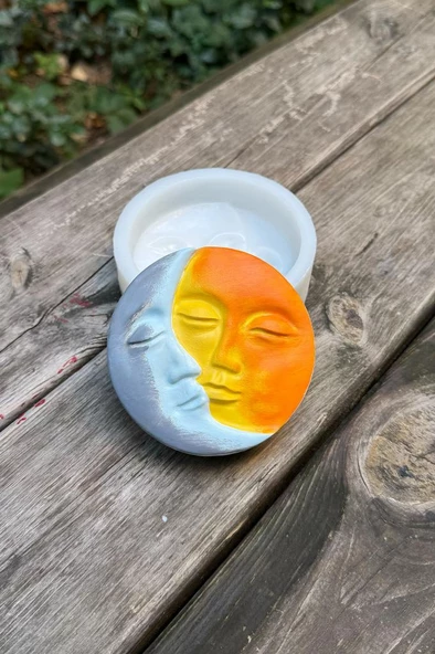 Ay ve Güneş Silikon Mum Kalıbı - Resim 2