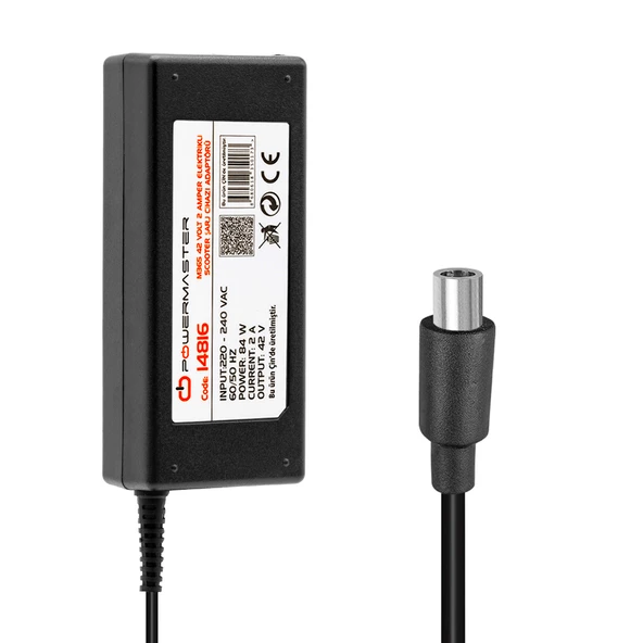 POWERMASTER XIAOMI M365 42 VOLT - 2 AMPER ELEKTRİKLİ SCOOTER ŞARJ CİHAZI ADAPTÖRÜ ürün görseli