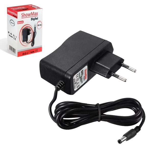 SHOWMAX SH-4216 Adaptör 5 Volt 1 Amper 5.5x2.5mm
