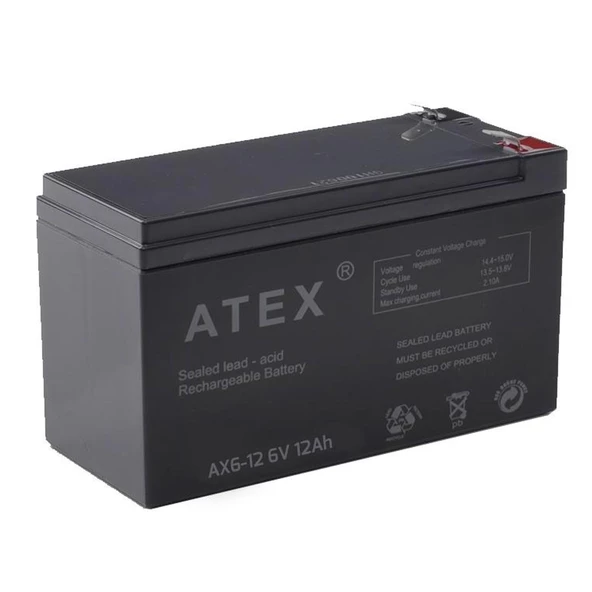 AKÜ 6V 12A (15X9X5CM) ATEX